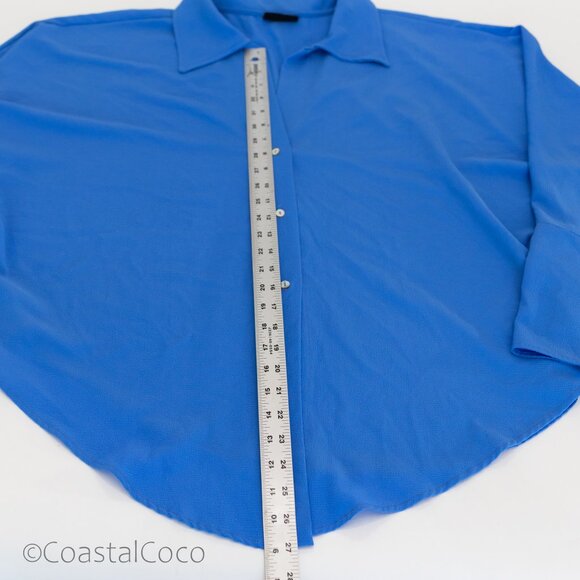 Vici Oversized Dolman Sleeve Blouse XL Button Down Relaxed Tunic Office Resort - Picture 11 of 12